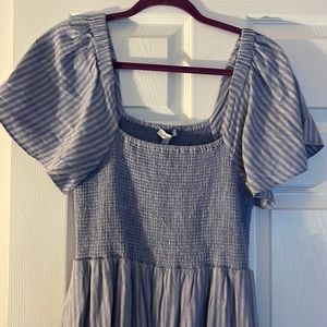 Madewell, striped dress in blue